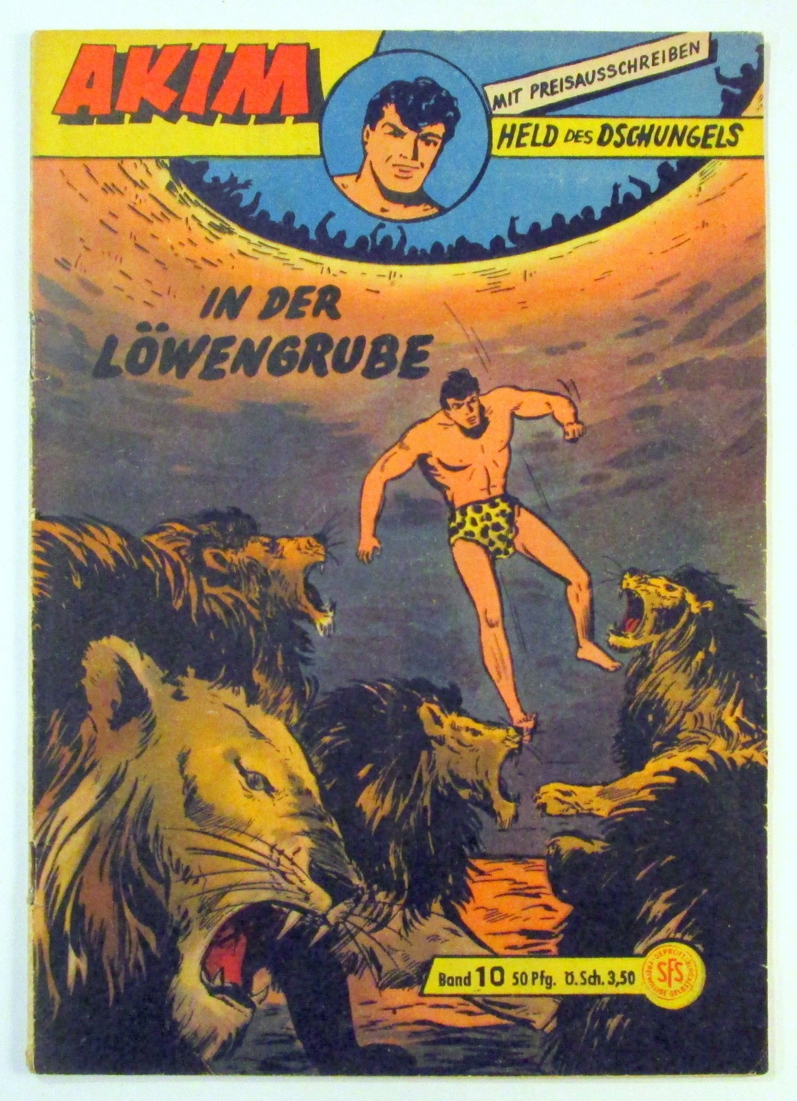 Akim Held grande volume # 10 Nella fossa dei leoni originale Lehning Editore 1958 Z 2-
