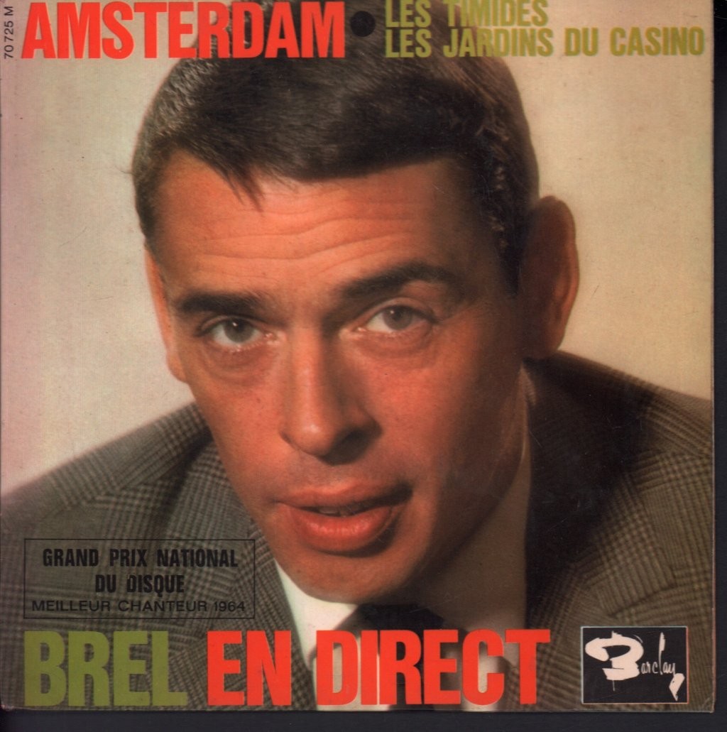 JACQUES BREL BREL EN DIRECT 7" VINYL 3 track ep with pic sleeve (70725) FRANCE B