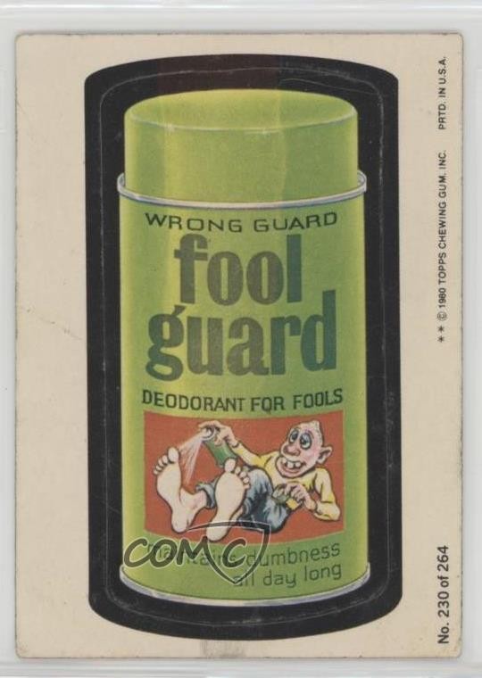 1980 Topps Wacky Packages Serie 4 Fool Guard (One Star) #230 00jz