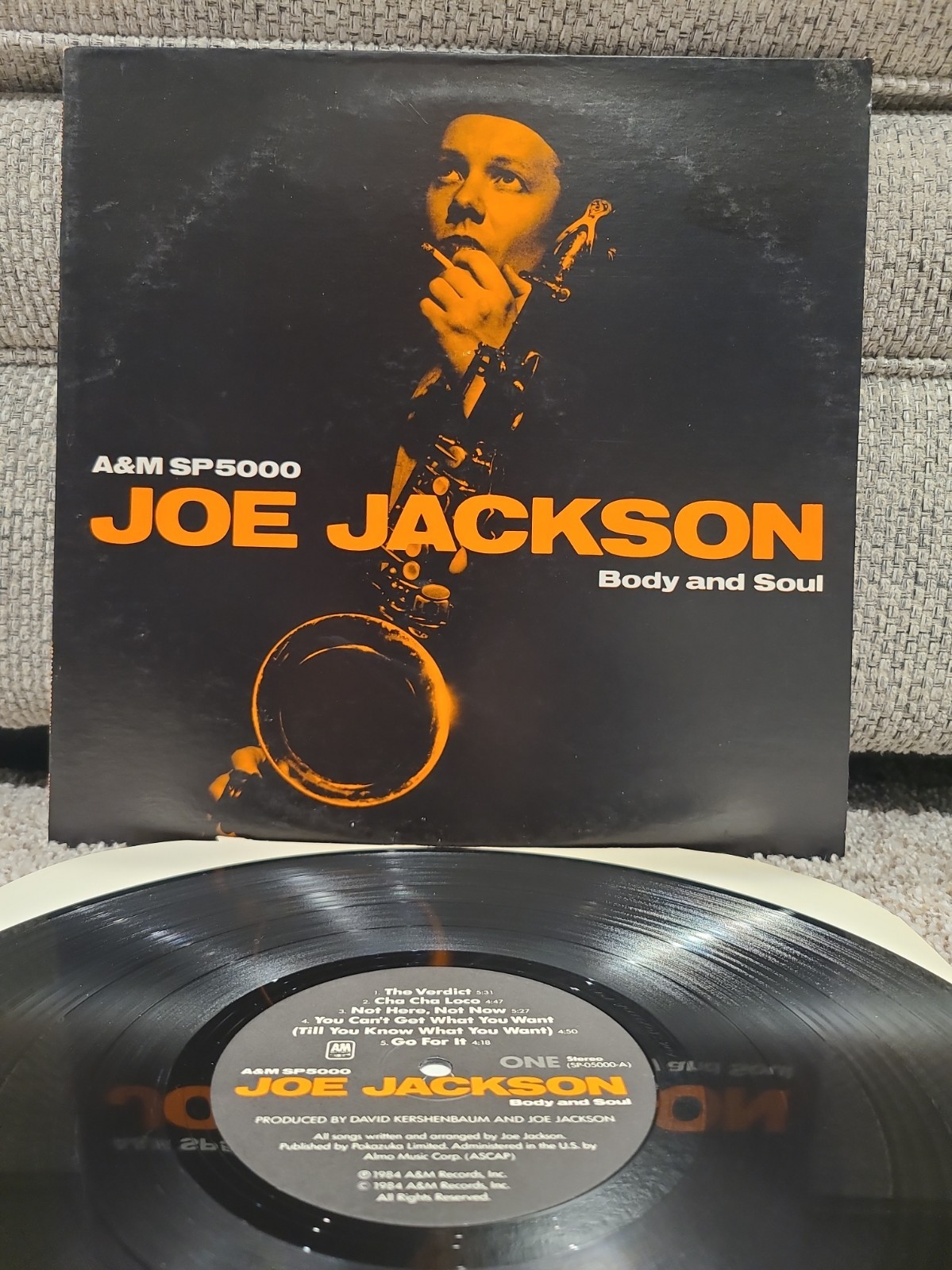 Joe Jackson - Body & Soul Lp SP5000 Vinyl 1984 US A&M Records VG+