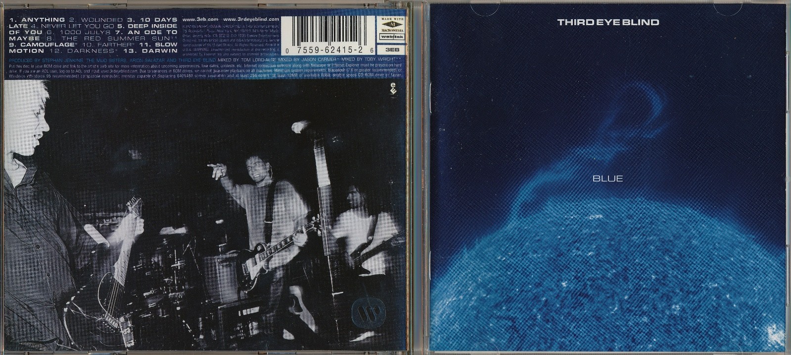 Third Eye Blind-Blue-Elektra 62415-Vintage 1999 CD-Full Art-Merch Flyer-N. Mint!
