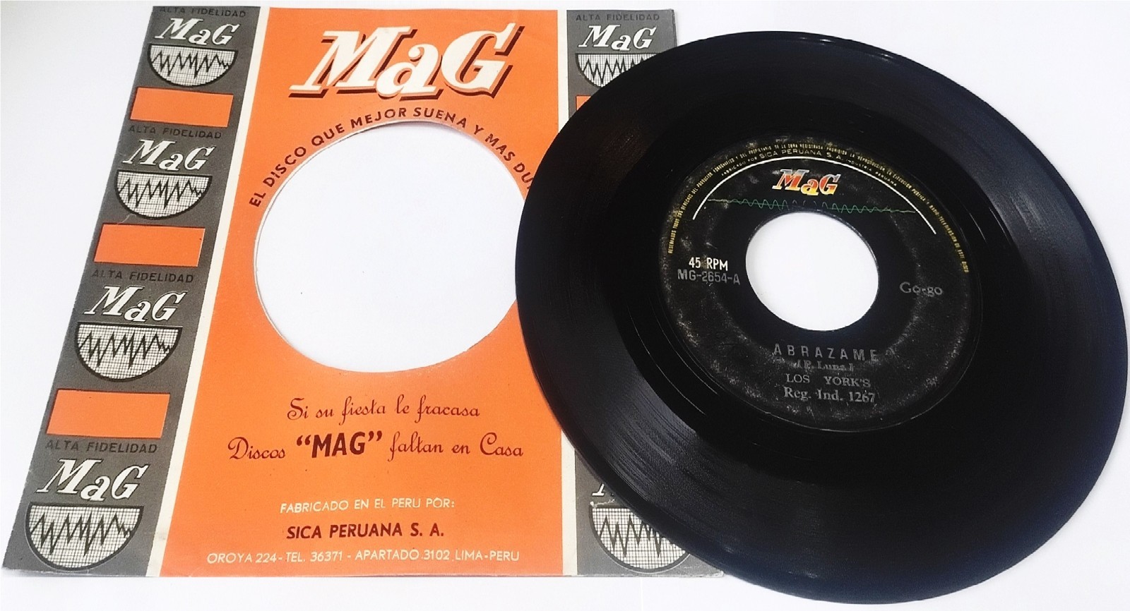 LOS YORK'S "Abrazame" 1967 PERU GARAGE ROCK, GARAGE PUNK, PSYCH ROCK (RECORD VG+