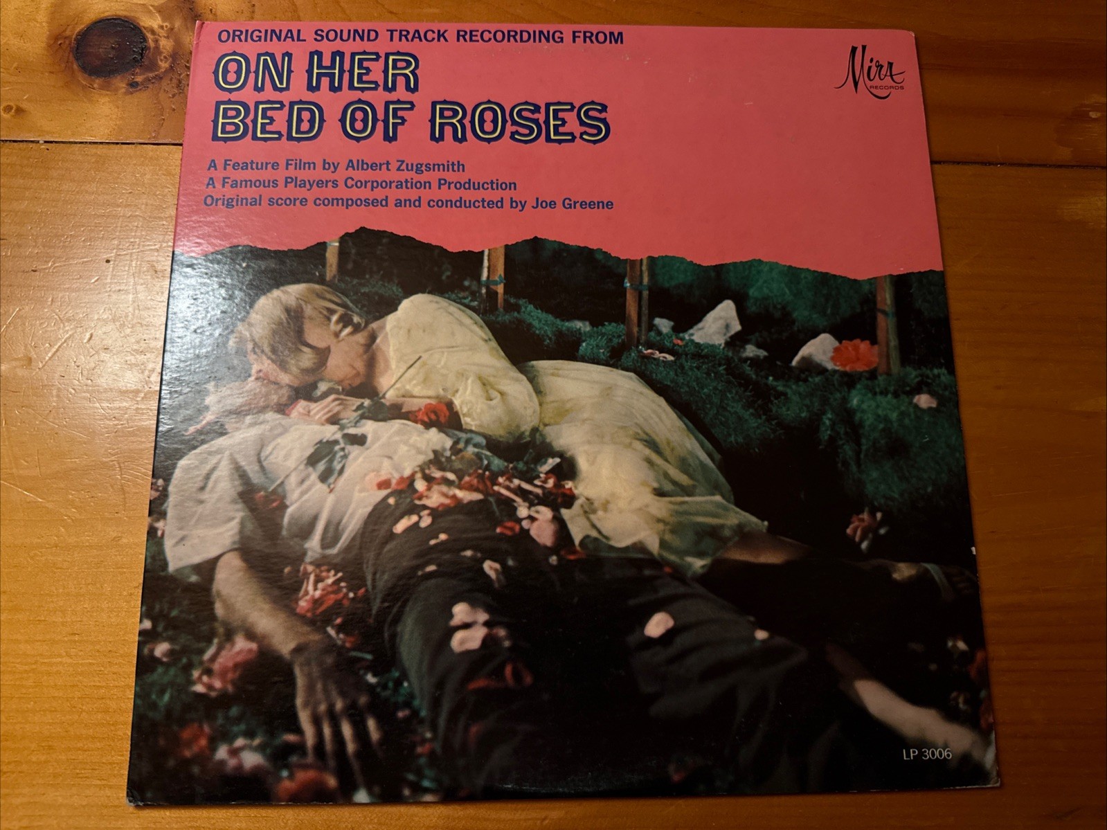 Joe Greene – On Her Bed Of Roses Soundtrack 1966 Mira LP 3006 Jacket/Vinyl NM