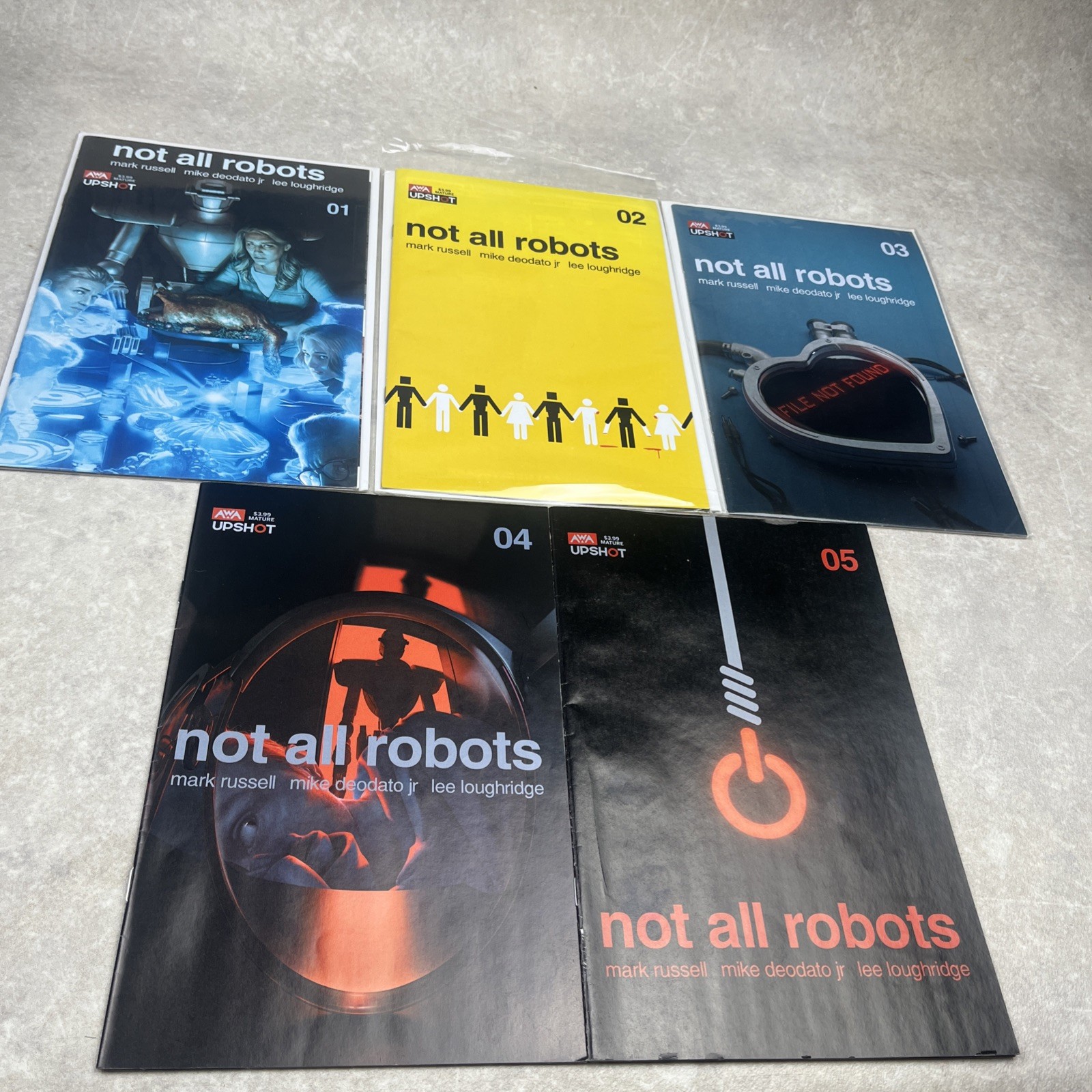 Not All Robots. Complete Set. Issues 1 2 3 4 5.  High Grade.