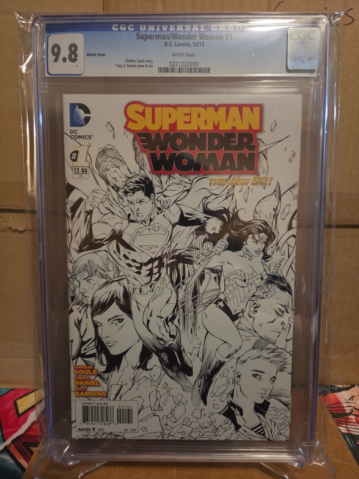 Superman/Wonder Woman #1 2013 DC schizzo variante CGC 9,8 WP bel libro