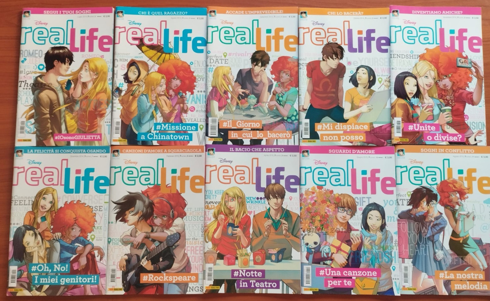 REAL LIFE 2/11 SEQUENZA COMPLETA - DISNEY 2014/2015 PANINI MAGAZINES