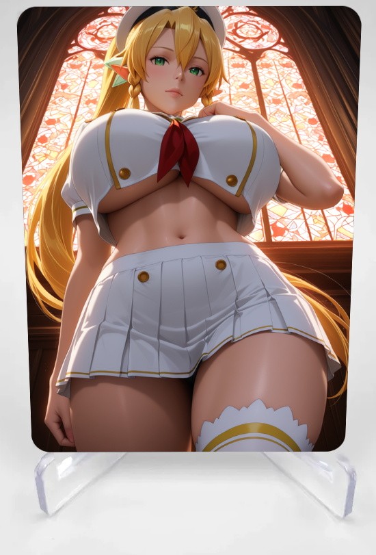 Stampa artistica anime Leafa - Card/4x6/5x7 Waifu da collezione SAO-LEA-01