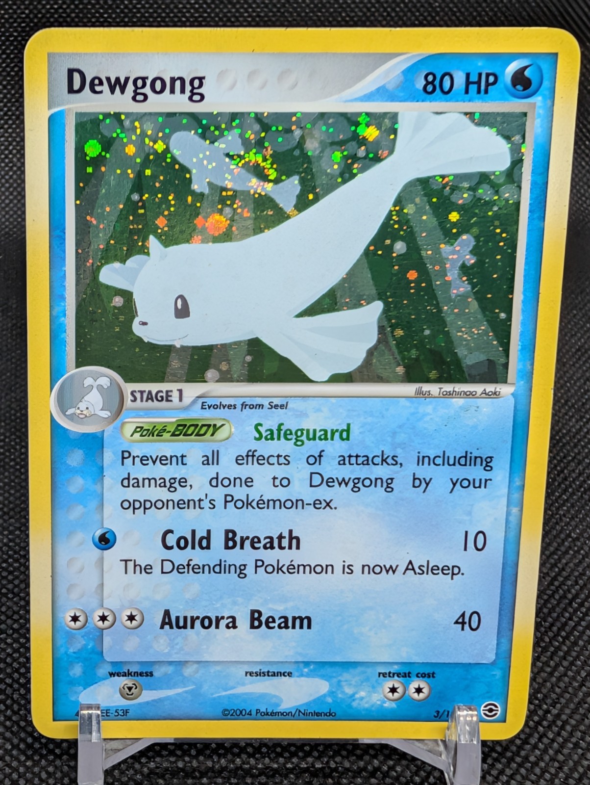 🌀 Pokémon TCG Dewgong EX FireRed & LeafGreen Holo Rare English 2004 3/112 Swirl