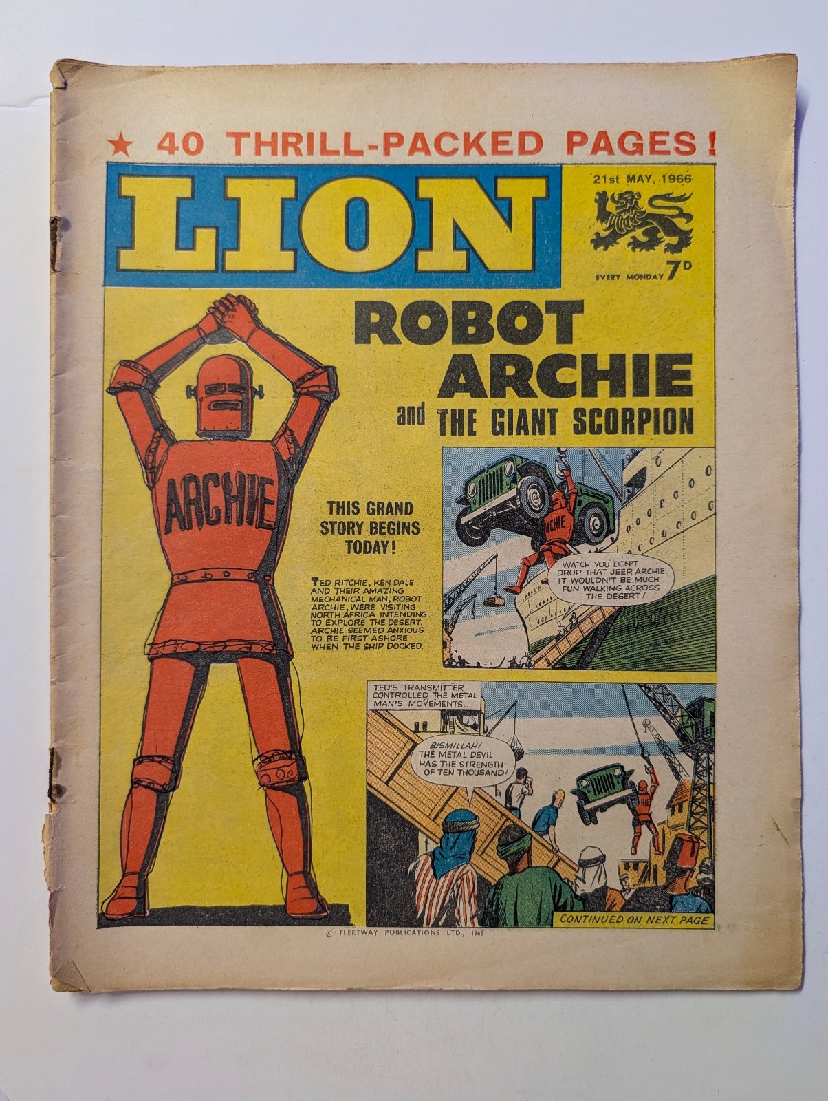 Lion Comic, 21st May 1966, Amalgamated Press/Fleetway Publishing