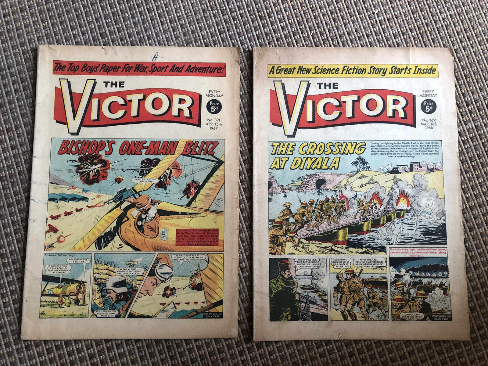 The Victor 1967/68 x 2 Comics Rare !