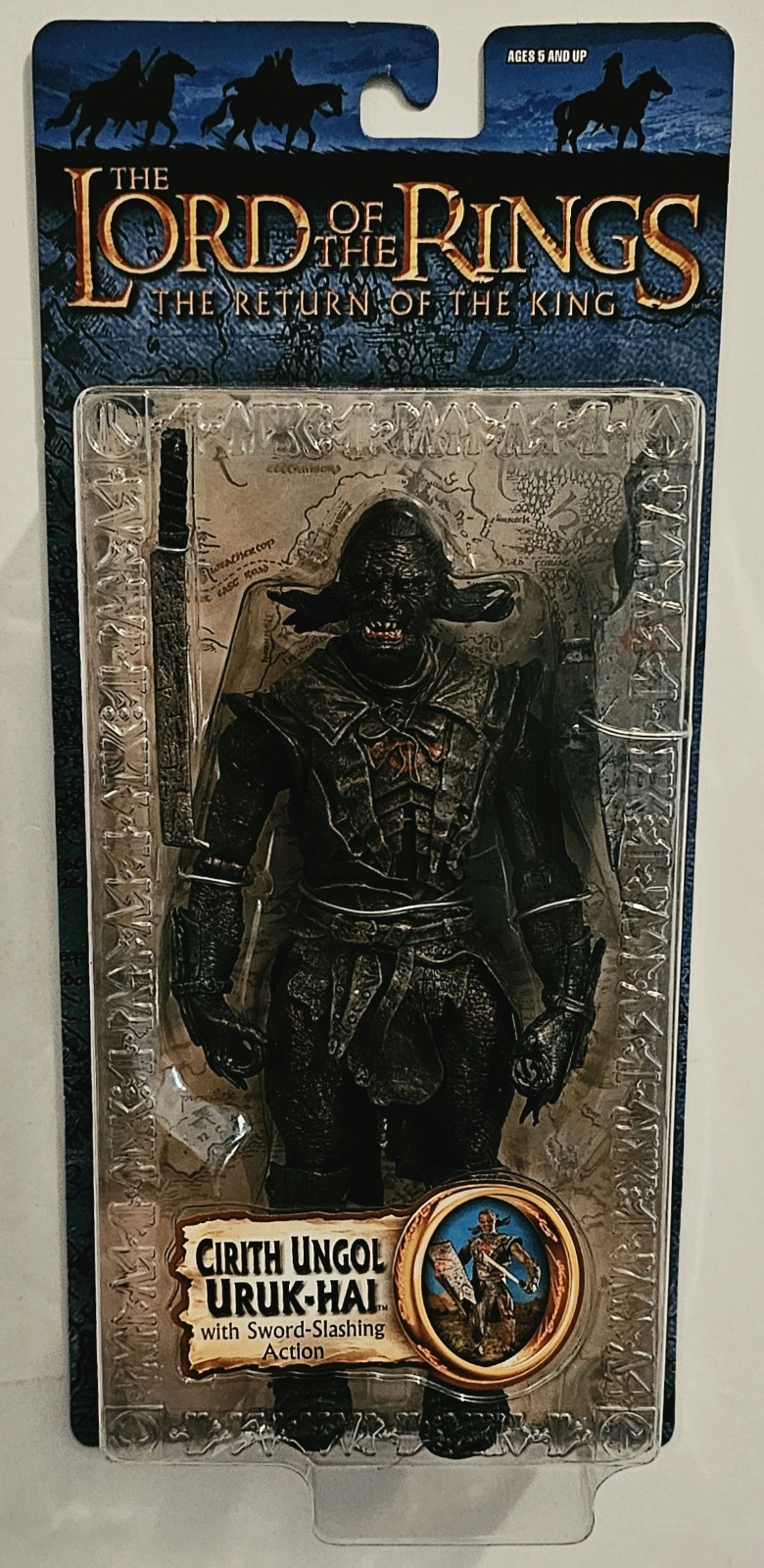 TOY BIZ LORD OF THE RINGS RETURN OF THE KING CIRITH UNGOL URUK-HAI ACTION FIGURE