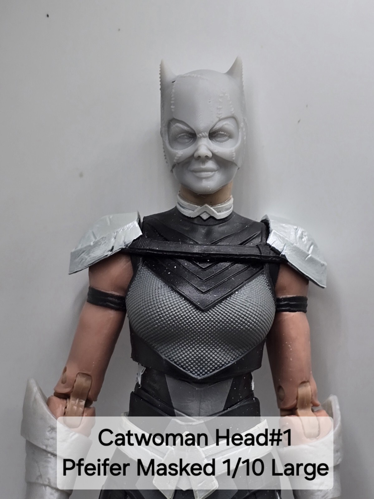 3d Printed Bat Vigilante RETURNS CAT Villain LARGE HEAD#1  1:10 7" DC MULTIVERSE