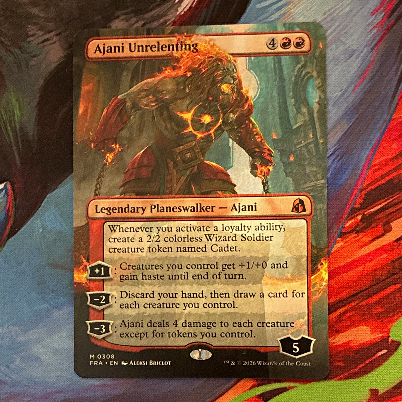 Wizards of the Coast MTG Ajani Unrelenting  EN FRA 0308 Extended Art