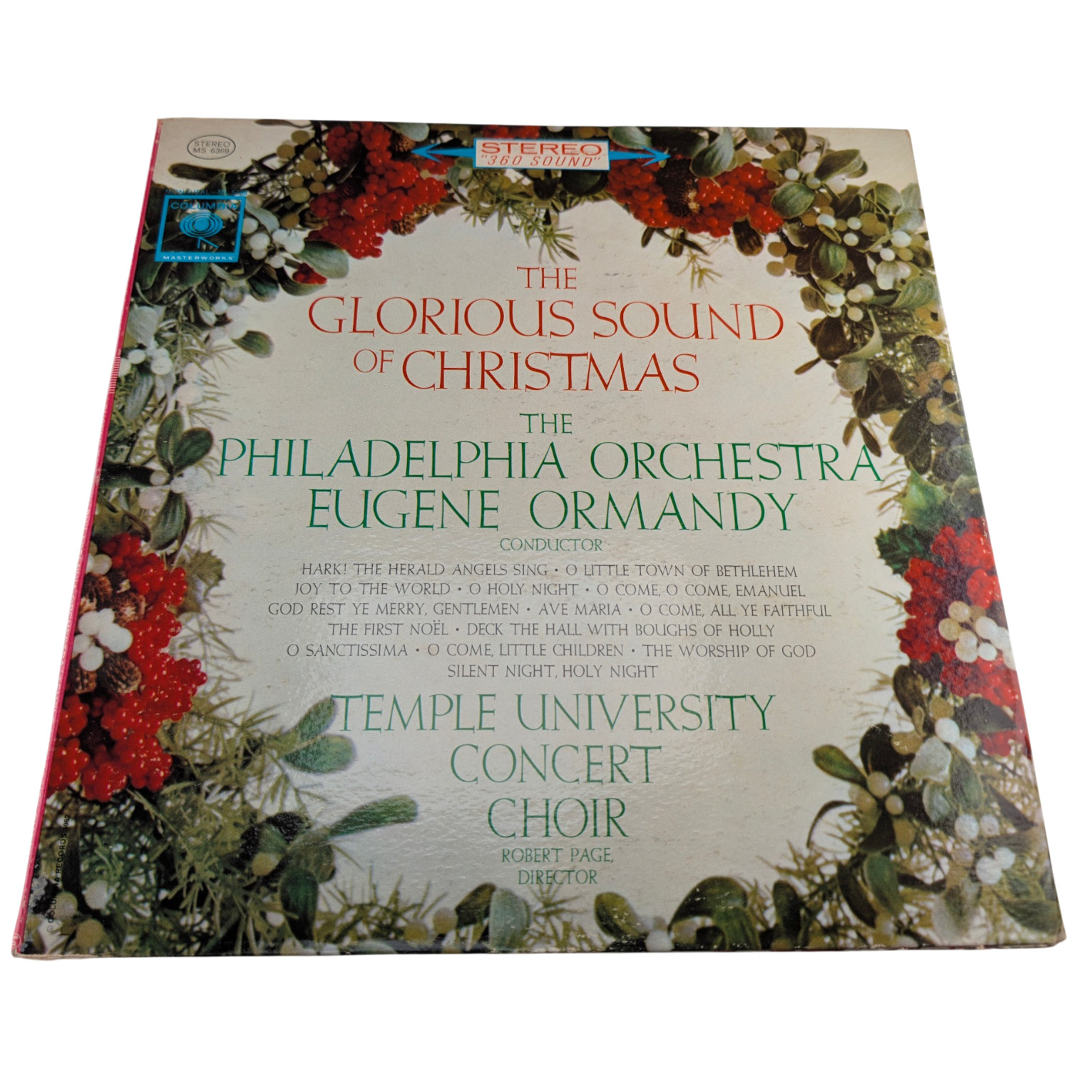 Eugene Ormandy Glorious Sound of Christmas 1962 MS 6369 Stereo 2 Eye LP VG G+