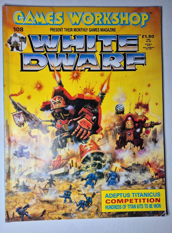 Games Workshop White Dwarf #108 – Classic Warhammer Magazine – Vintage Collectors Issue