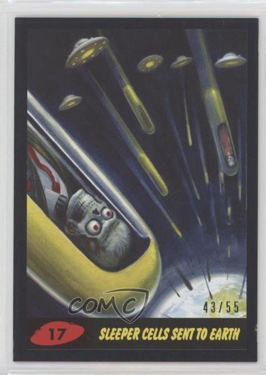 2017 Topps Mars Attacks: The Revenge Black 43/55 cellule dormienti inviate sulla Terra 1j8
