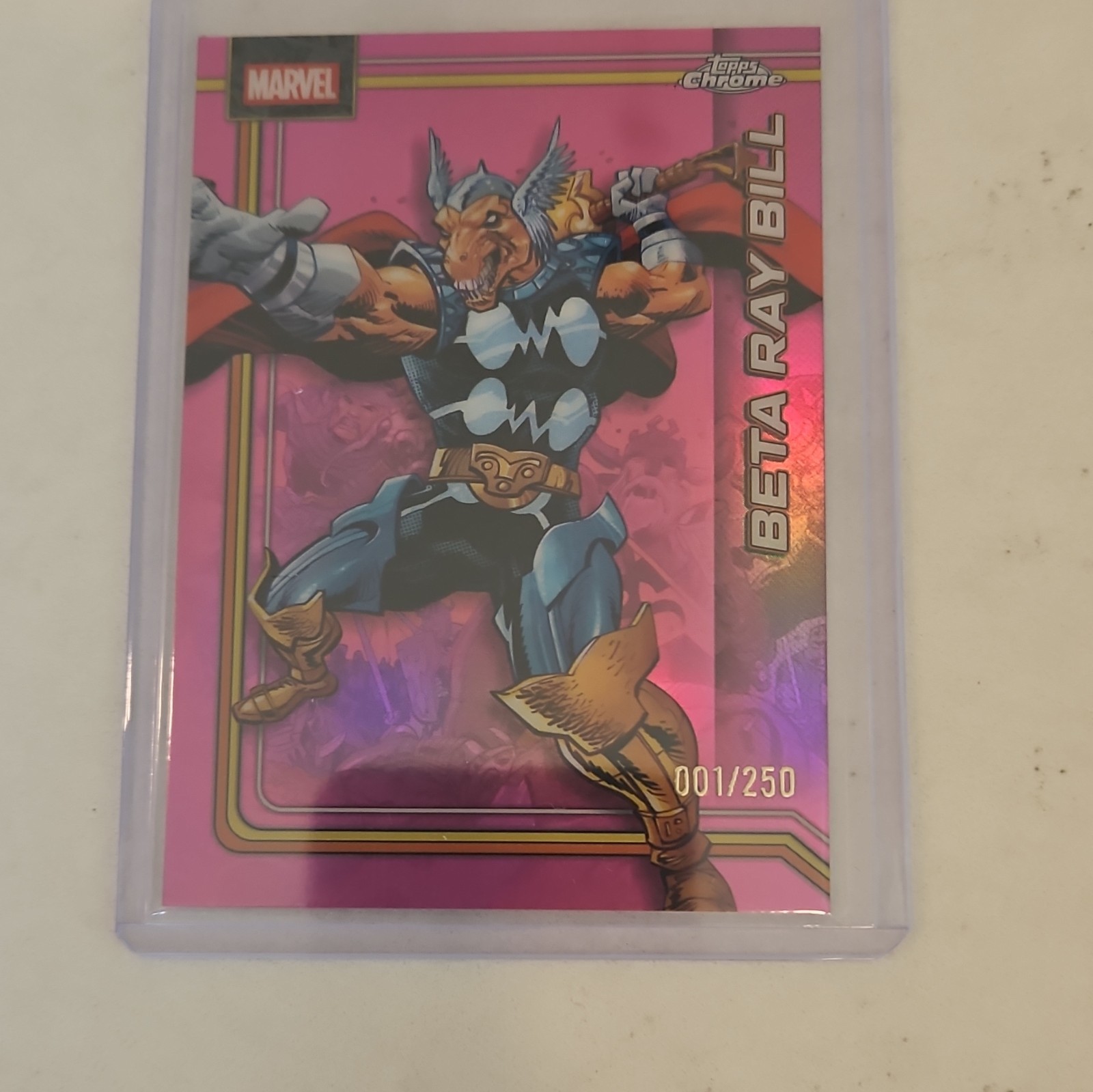 Topps Chrome 2023 Marvel Beta Ray Bill #011 Pink Parallel 001/250