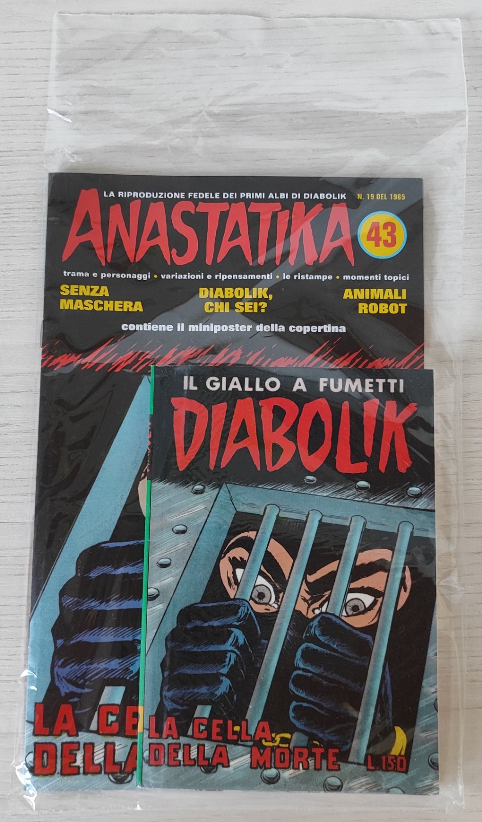DIABOLIK anastatika 43 LA CELLA DELLA MORTE edizione anastatica RCS 2021 19 1965