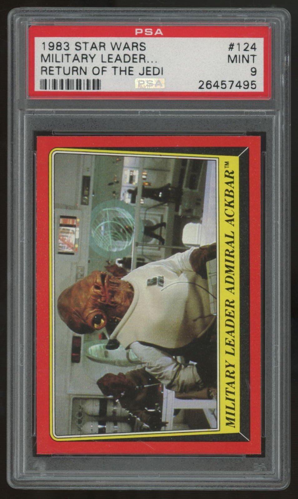 1983 Topps Star Wars Return Of The Jedi Series 1 Leader Admiral Ackbar PSA 9