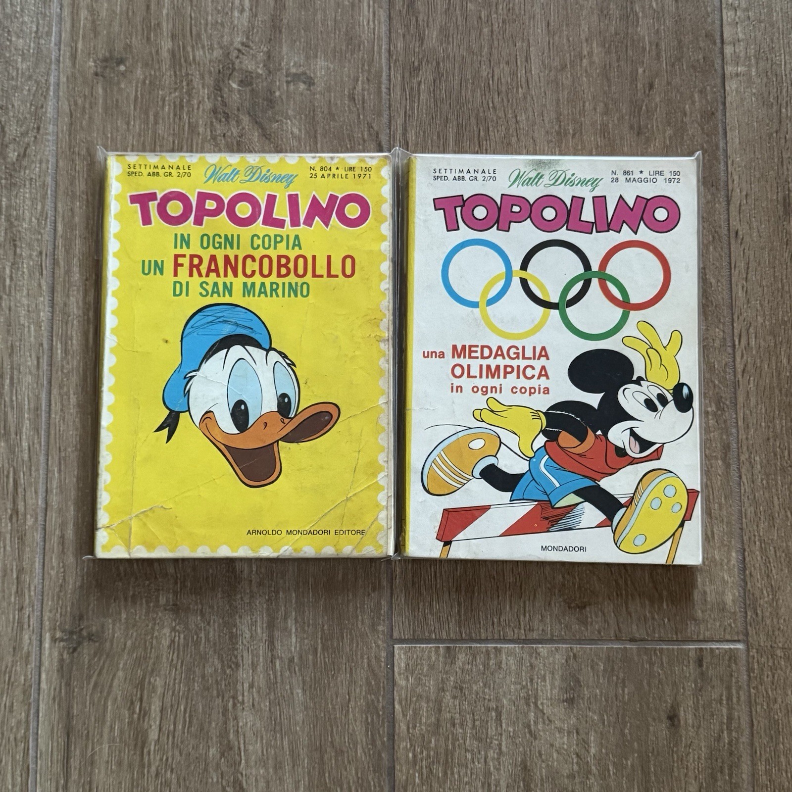 Lotto 2 fumetti topolino 804-861 fascia 800 vintage