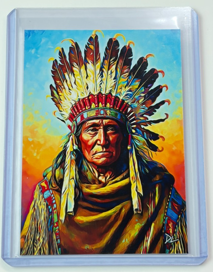 Carta collezionabile Geronimo Limited Artist firmata "Bedonkohe Ndendahe Apache" 1/10