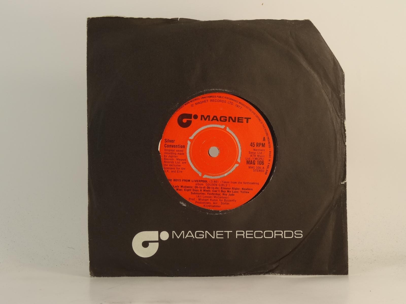 SILVER CONVENTION THE BOYS FROM LIVERPOOL (78) 2 Track 7" Single including Compa