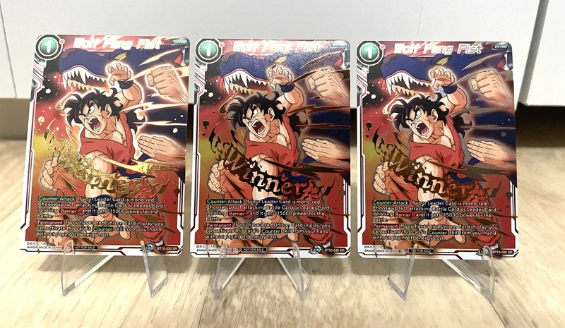 Lot de cartes Winner Yamcha Wolf Fang Fist