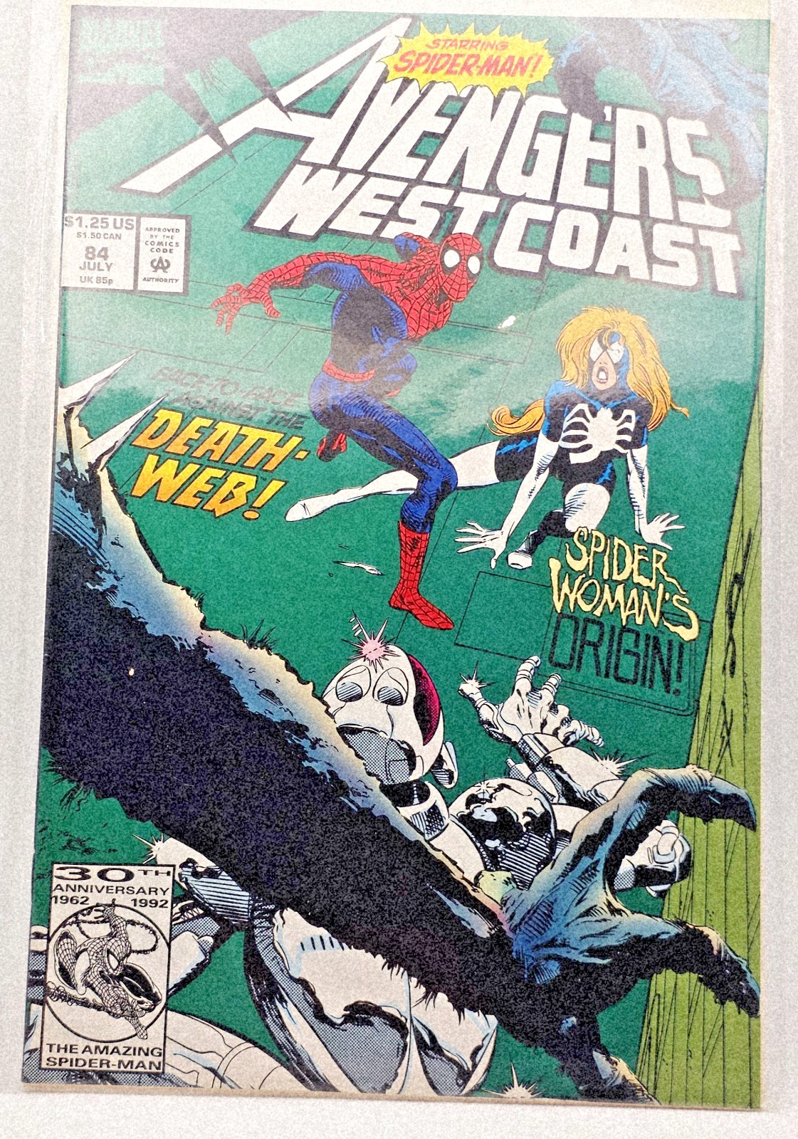 Avengers West Coast #84 1992 Marvel Spider-Woman Origin Direct Edition