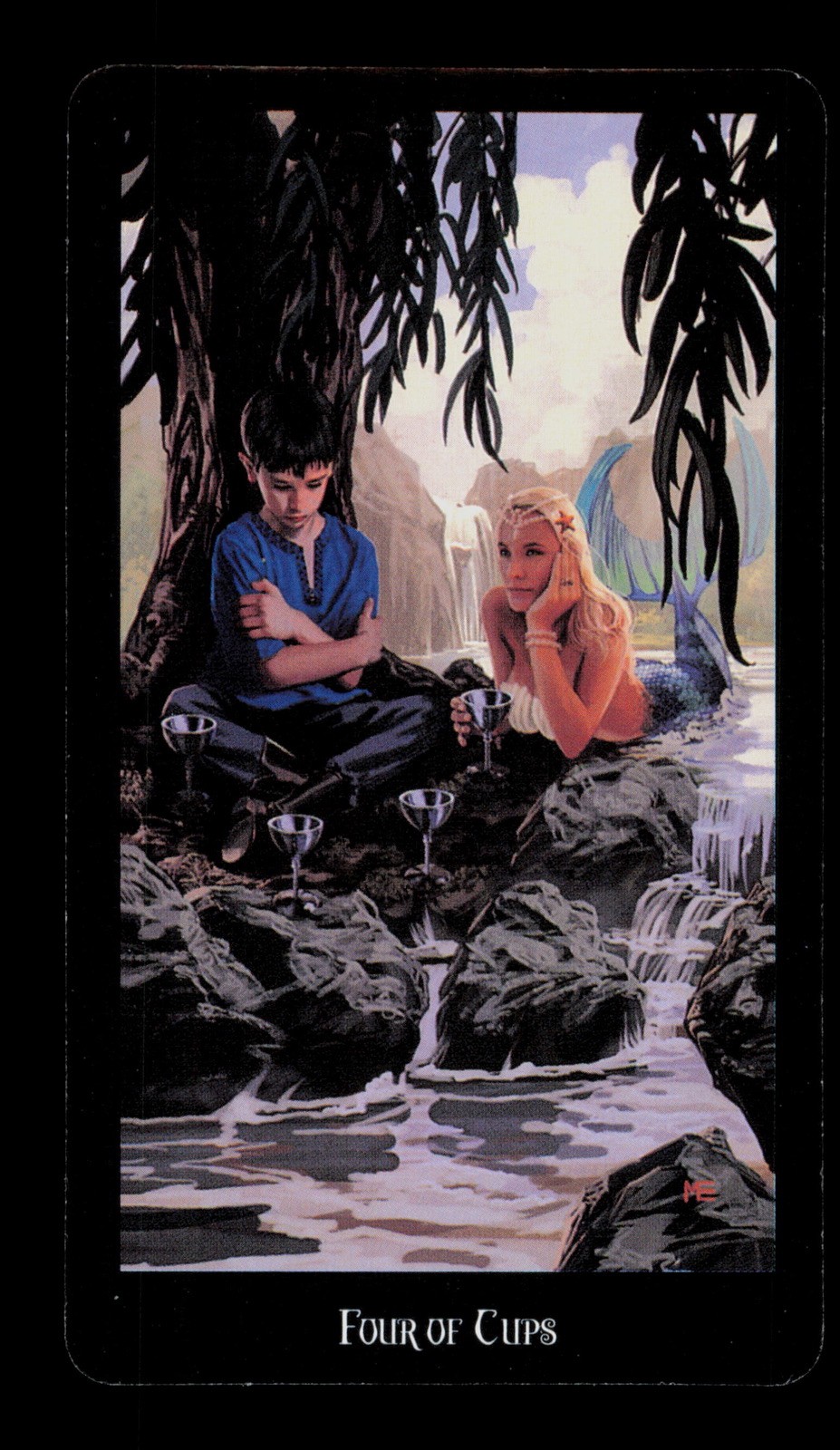 Four Of Cups Witches Wiccan Tarot Card Ellen Dugan Single