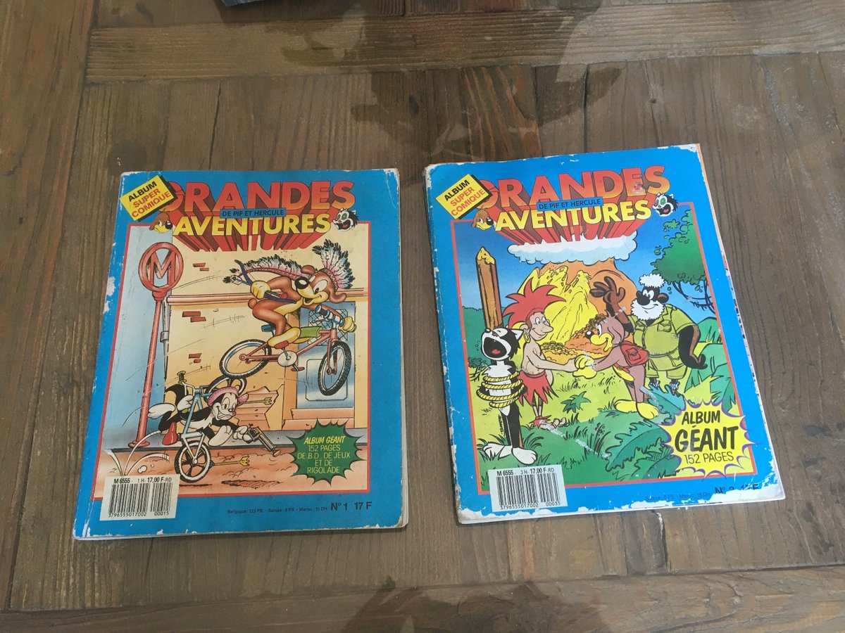 2 BANDES DESSINEES - GRANDES AVENTURES DE PIF ET HERCULE