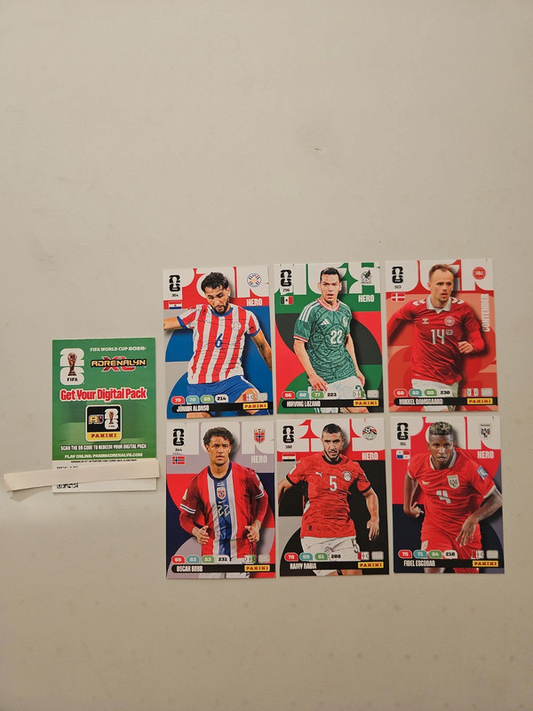 Lot of 6 Panini Adrenalyn XL World Cup 2026 Football Trading Cards