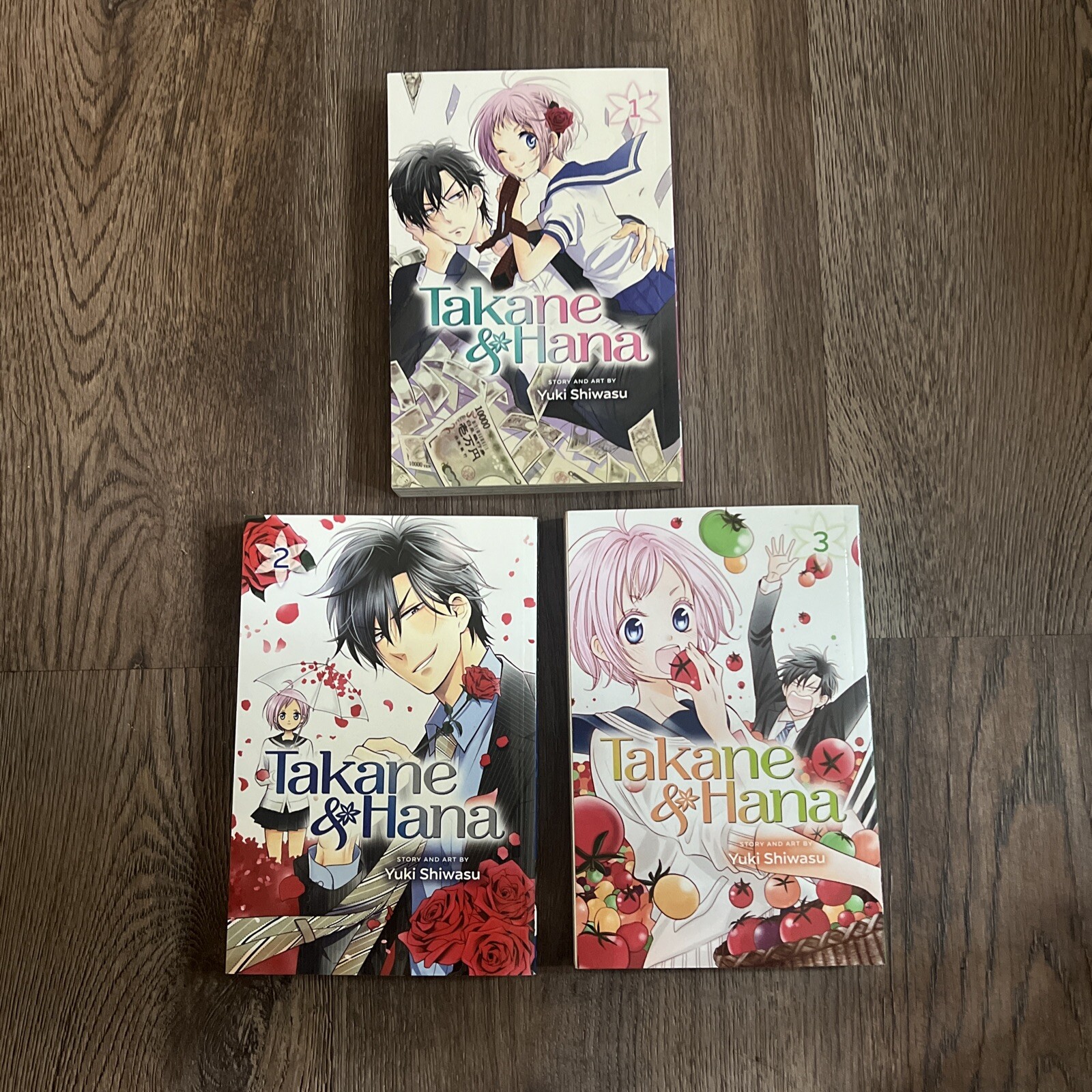 Lotto manga Takane & Hana vol 1-3 Shojo Beat Yuki Shiwasu Cuz libri di proprietà per adulti