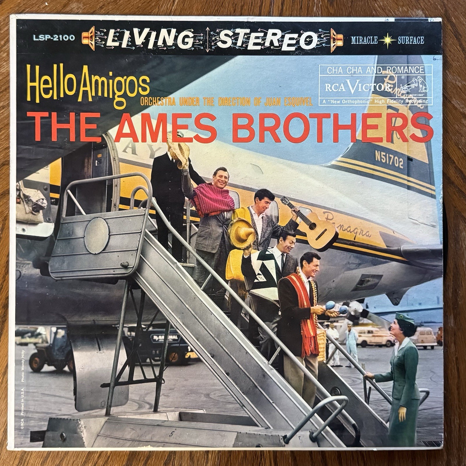The Ames Brothers Hello Amigos Juan Esquivel 1960 LP Vinyl RCA Victor LSP-2100