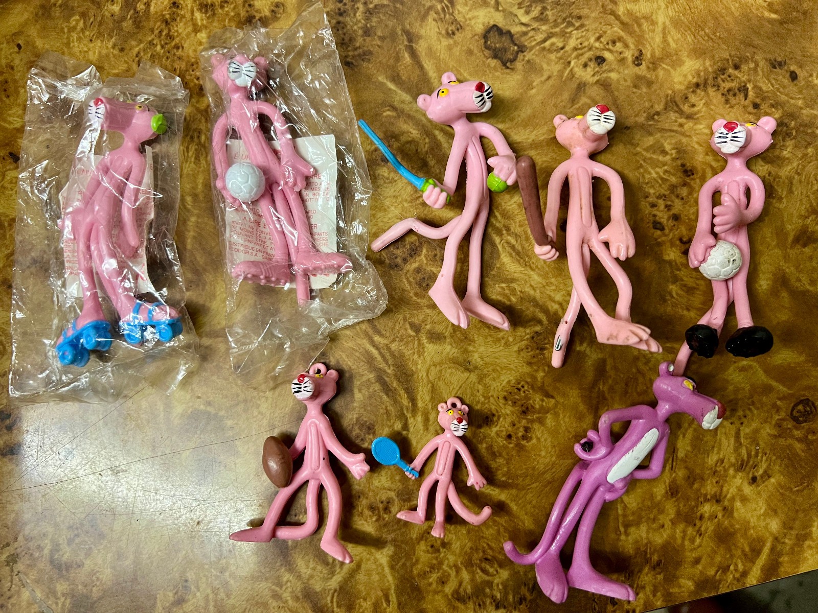 Lotto di 8 figurine flessibili LA PANTHERE ROSA - PANTER ROSA