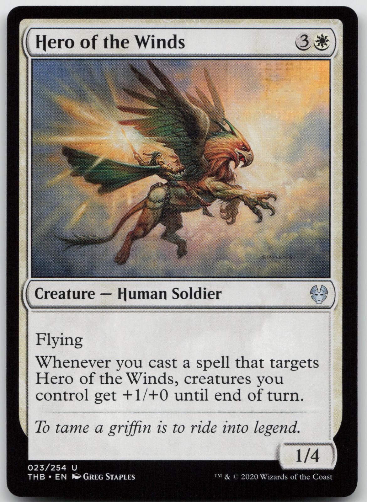 Hero of the Winds 23 non comune Theros Beyond Death Magic: The Gathering LP