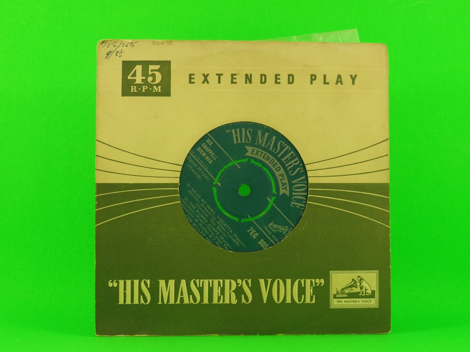 GLENN MILLER AND HIS ORCHESTRA HEAR MY SONG VIOLETTA (144) 4 Track 7" Single inc
