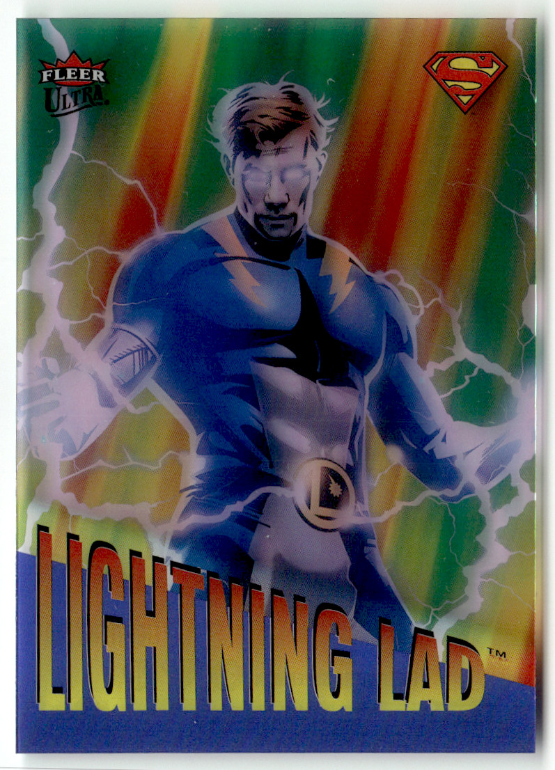 Fleer Ultra Superman 2025 No. R-18 Lightning Lad Retro Acetate '95 Retro Blue