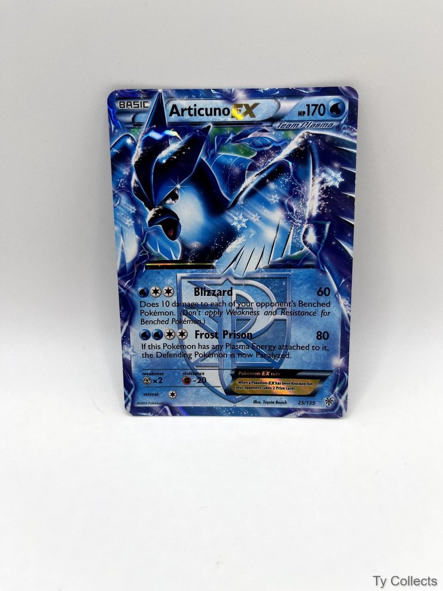 Articuno EX 25/135 Holo EX Raro Pokemon Tempesta di Plasma Giocato Leggermente