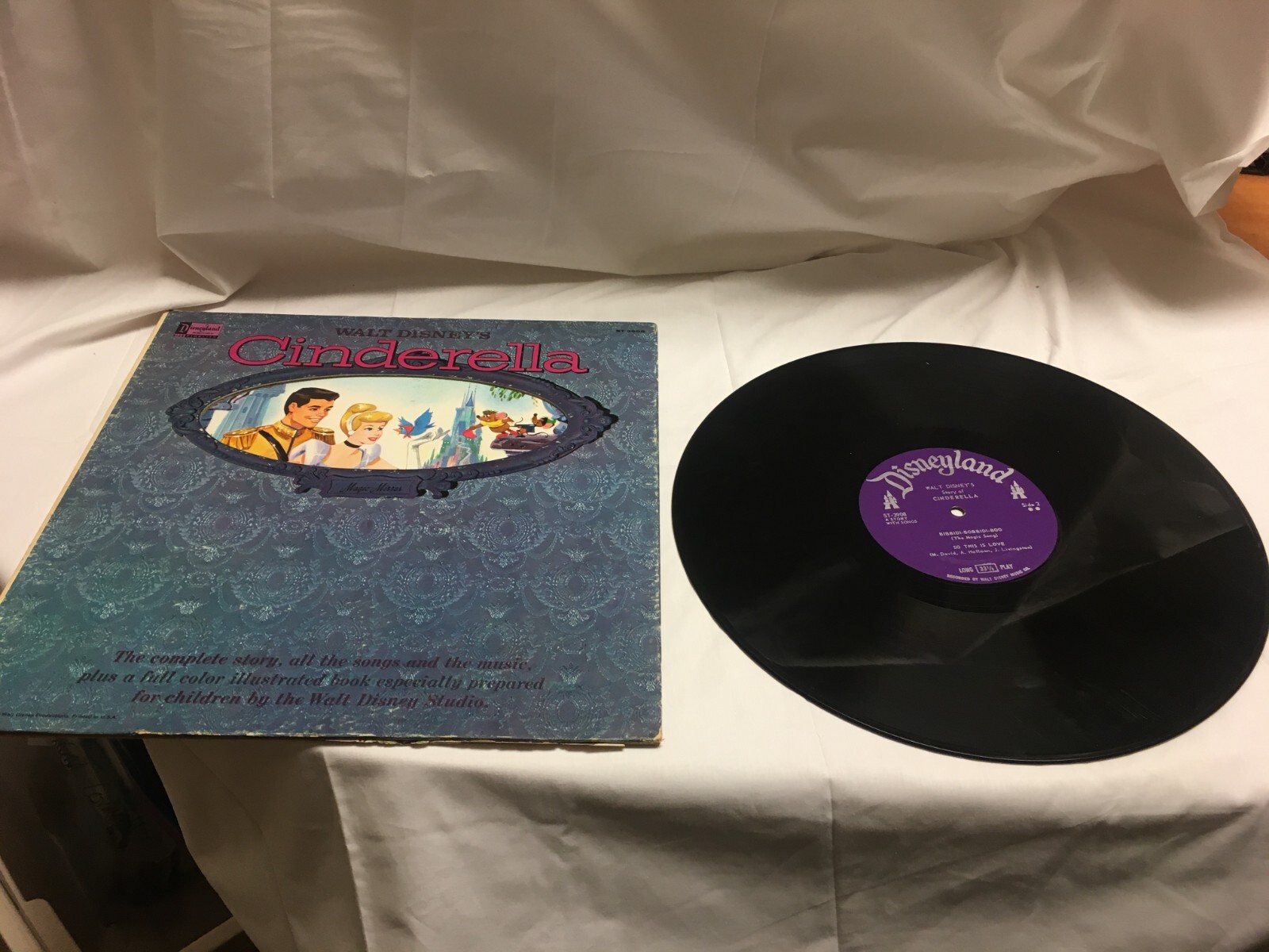 M. David LP Disney's Story of Cinderella Disney Records 1962 ST-3908