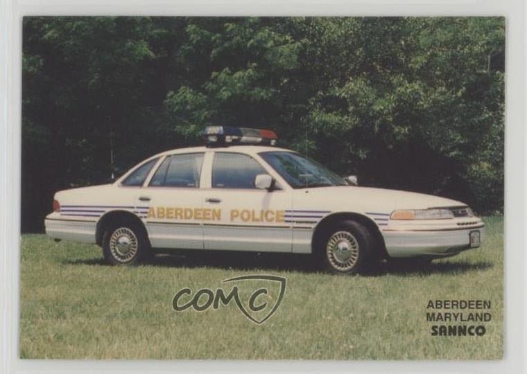 1995 Sannco Police Cards Series 3 Aberdeen Police Department Maryland #20 0w6