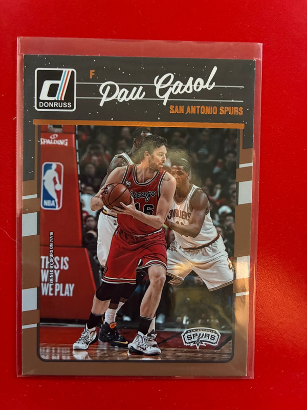 Carta Pau Gasol - Panini Donruss NBA Temporada 2016-17 Chicago Bulls
