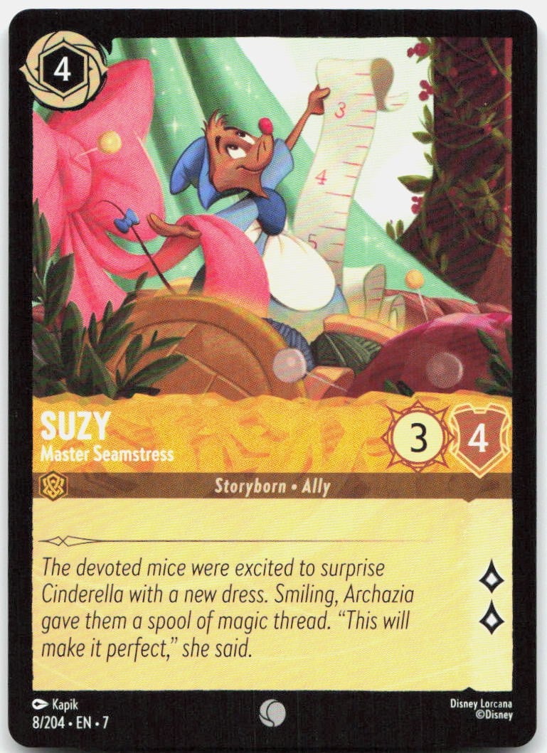 Carta Disney Lorcana Suzy Master Sarta Isola Arcazia 8/204 Storyborn Ally