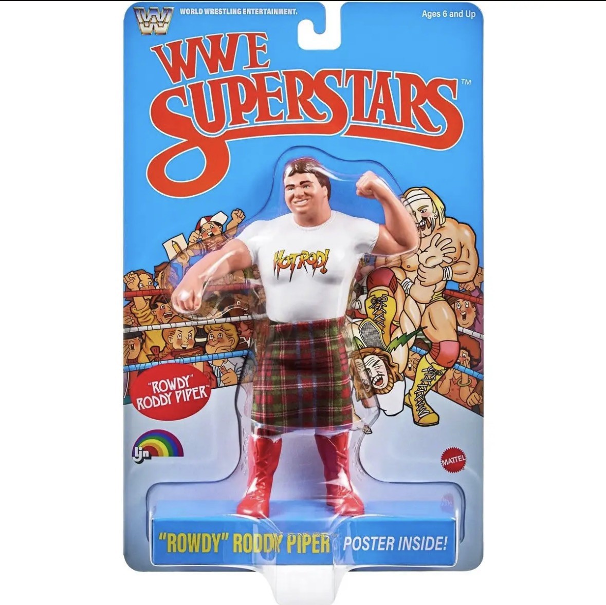 Mattel WWE Wrestling Superstars LJN Series 3 Rowdy Roddy Piper