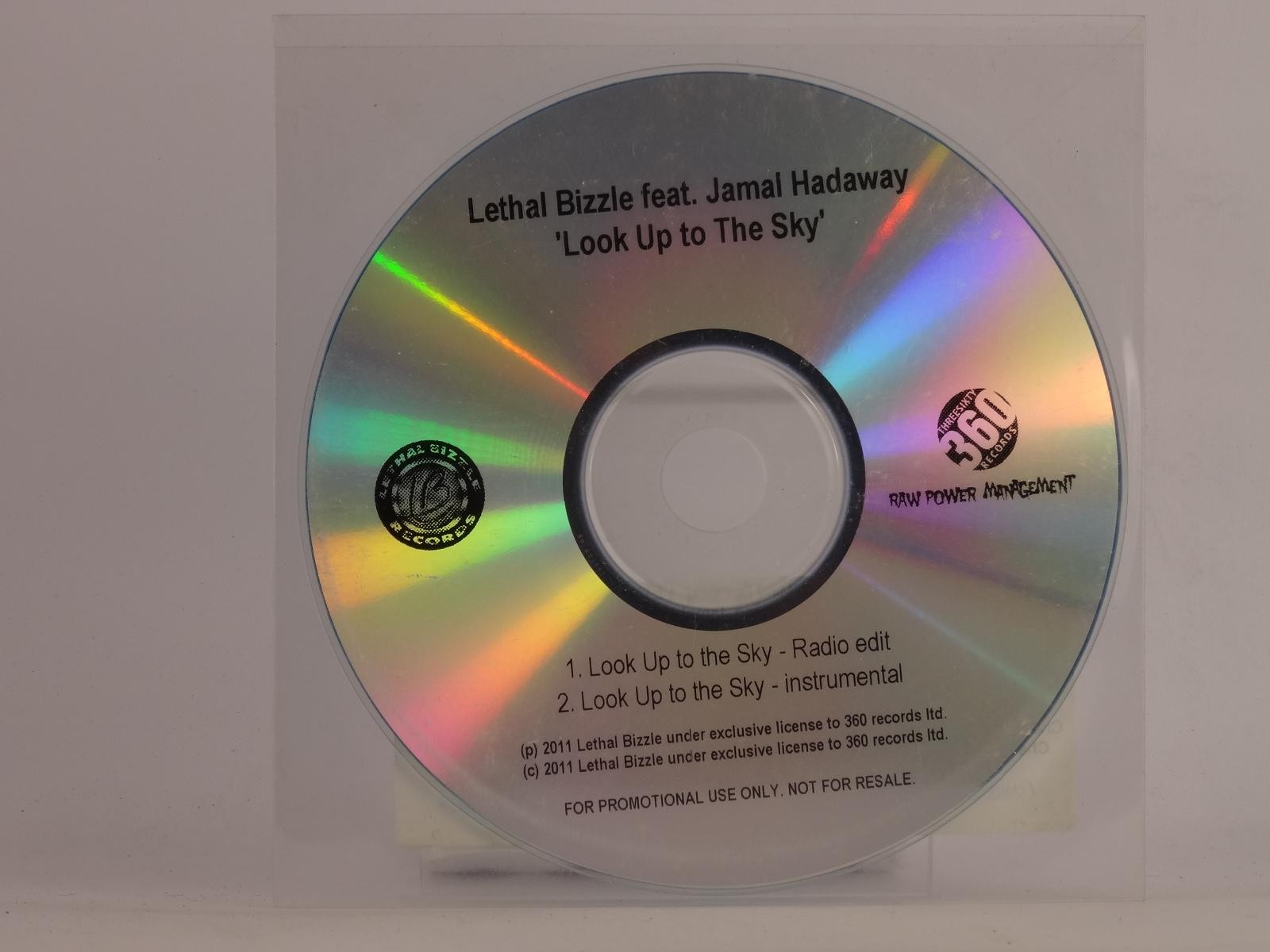 LETHAL BIZZLE FT JAMAL HADAWAY LOOK UP TO THE SKY (F13) 2 Track Promo CD Single 