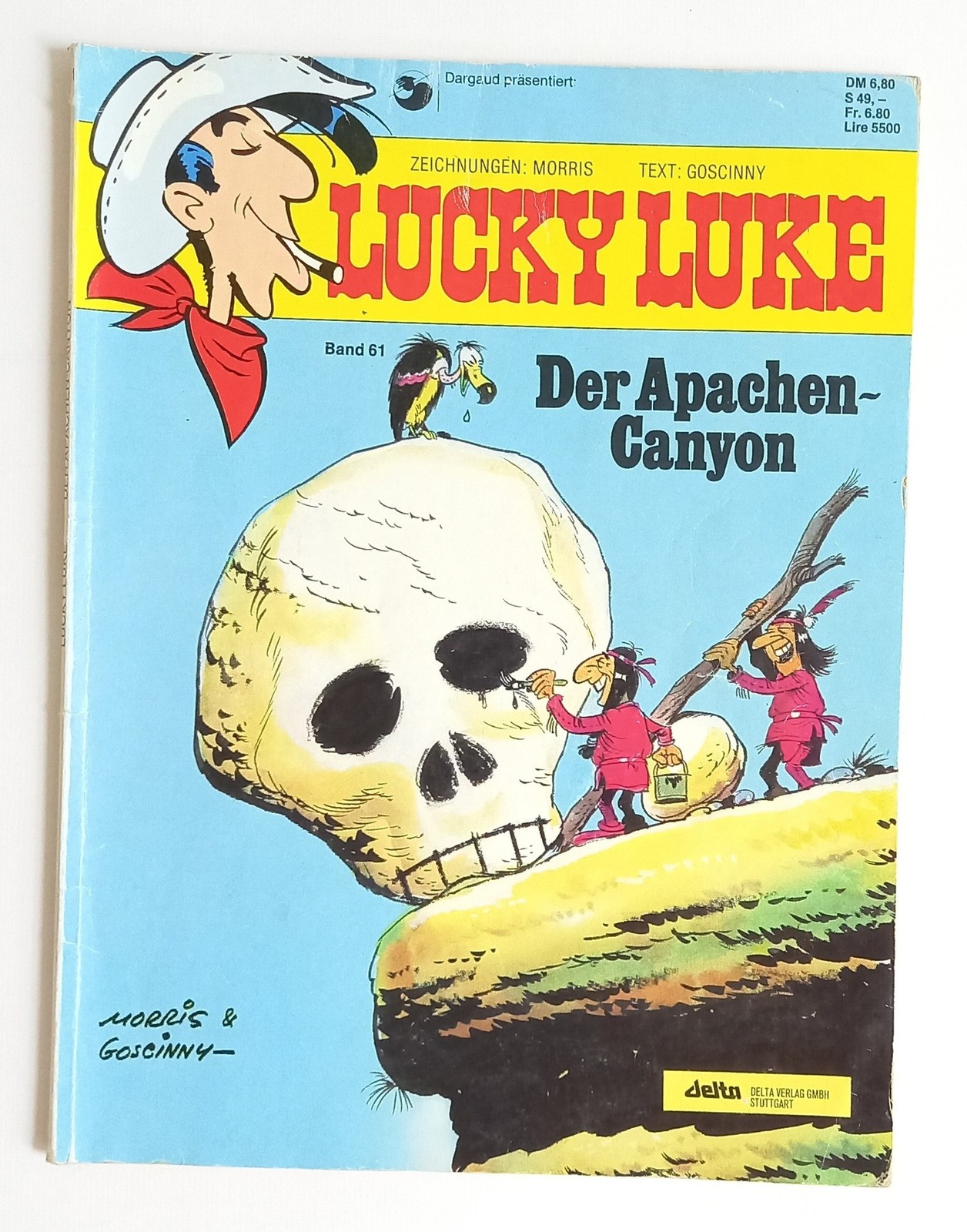 Lucky Luke Band 61 - Il canyon degli Apache - fumetto - Morris & Goscinny - vintage