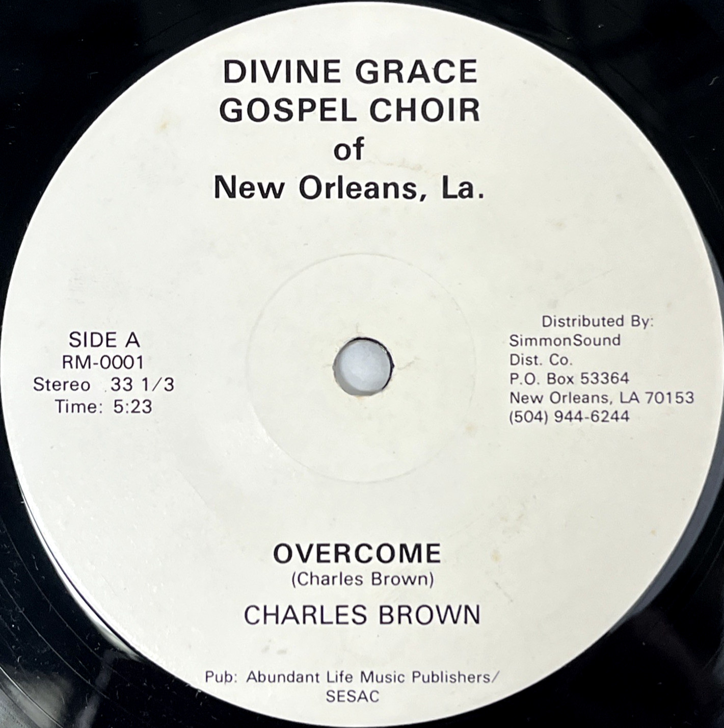 Divine Grace Gospel Choir of New Orleans, LA - Overcome / Thank You, Lord Record