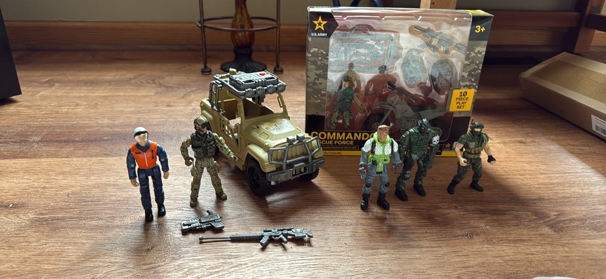 Military Action Figures -new commando rescue force set -Lanard-chap mei figure