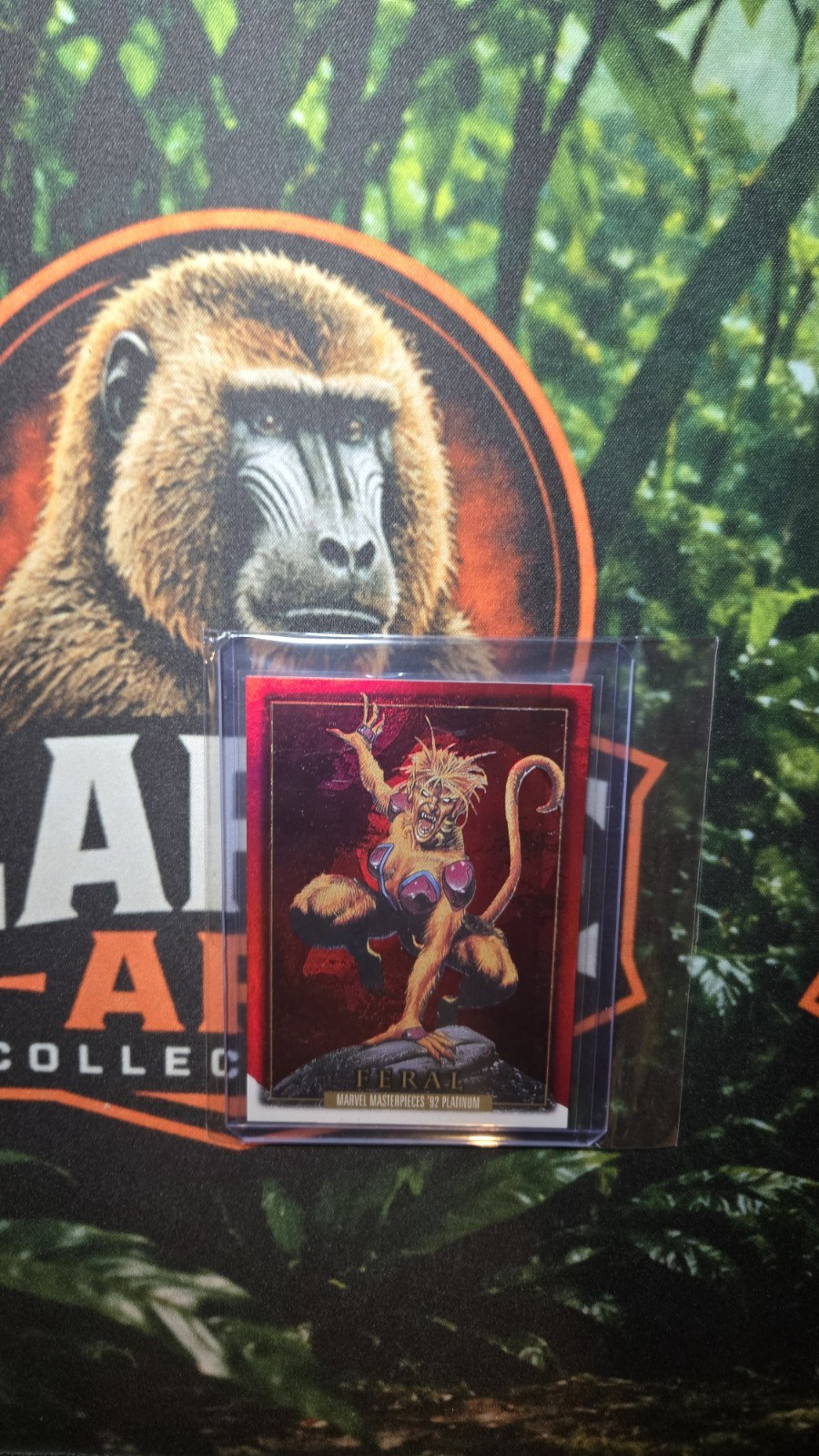 2024 Upper Deck Marvel Masterpieces '92 PMG Rosso /100 Feral #55