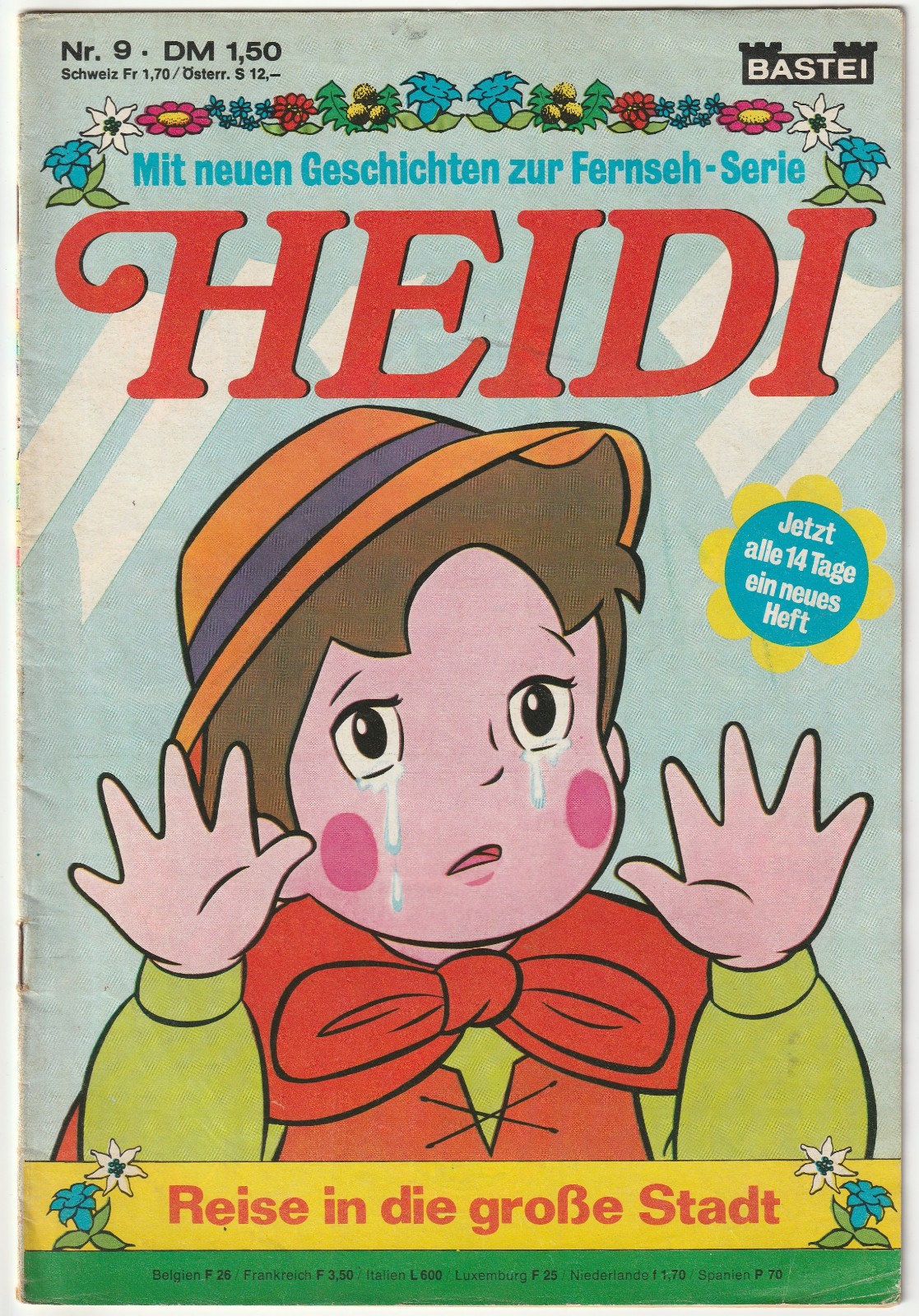 ✪ HEIDI #9 Viaggio nella grande città, Bastei Editore 1977 COMICHEFT Z2