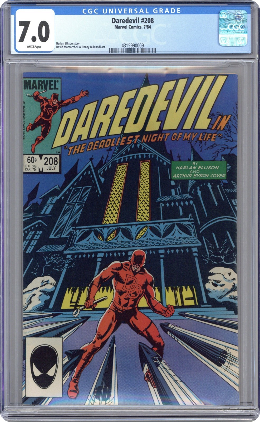 Daredevil #208 - 1984 - CGC 7.0 - David Mazzucchelli & Danny Bulanadi